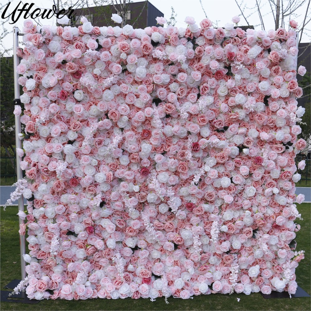 زهور يوفلاور 5D وردية وبيضاء م - مراجعة Flower Wall Panel وسعره